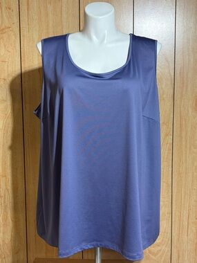 Catherines Slate Blue Scoop Neck Tank SZ - 4X